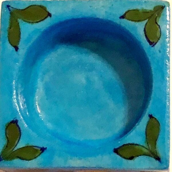 Blue Pottery Tea Light Holder