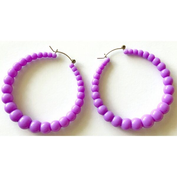 Purple Hoop Earrings