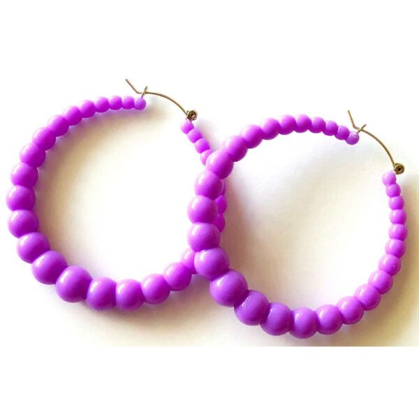 Purple Hoop Earrings