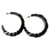 Black Hoop Earrings
