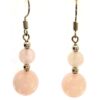 Small Rose Quartz Dangle Earrings