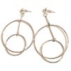 Silver Color 2 Hoops Earrings