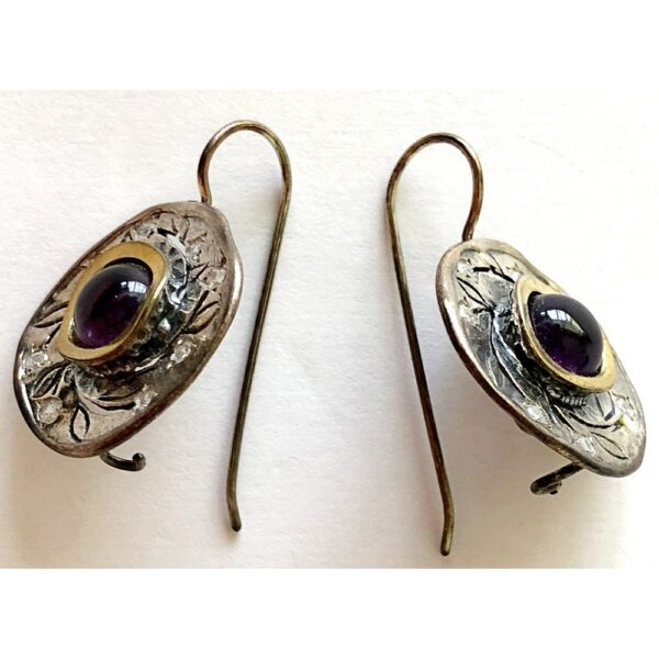 Earrings – Sterling Silver with Amethyst