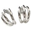 Silver Color 3 Hoops Earrings