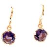 Amethyst Gold Plated Earrings