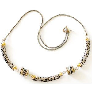 Gold and Sterling Silver Necklace
