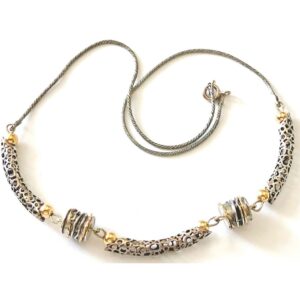 Gold and Sterling Silver Necklace