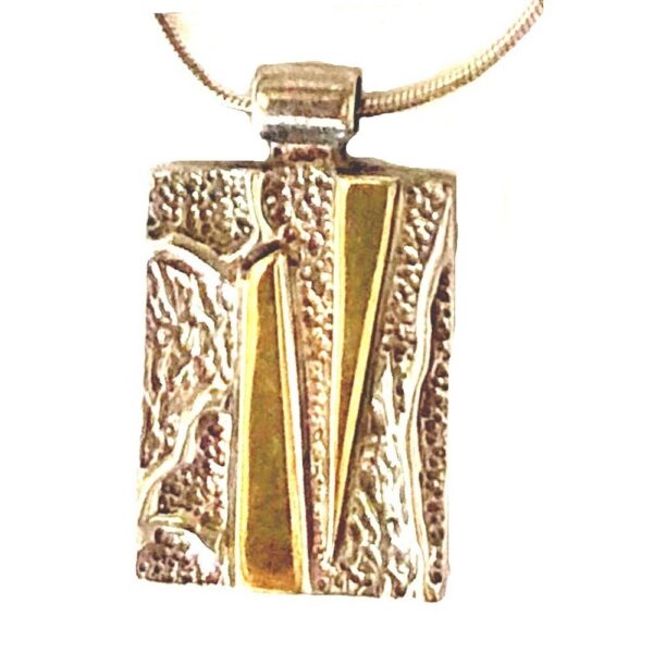 Sterling Silver and Gold Pendant