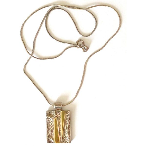 Sterling Silver and Gold Pendant