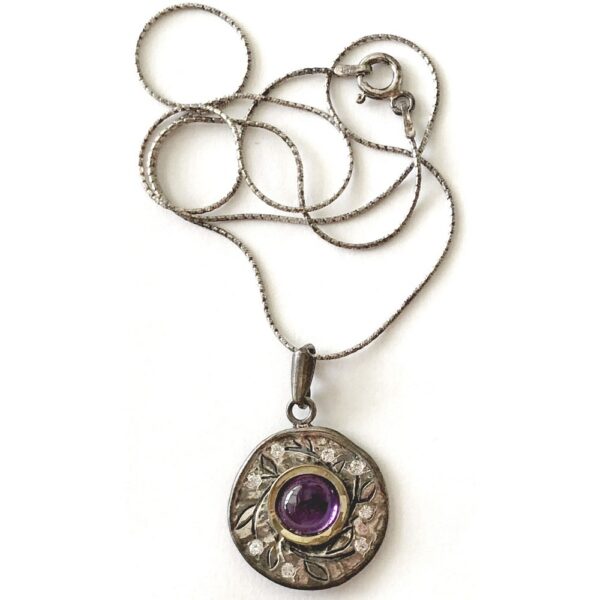 Pendant – Sterling Silver with Amethyst
