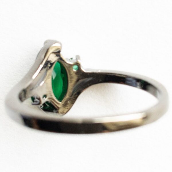 Ring - Black Gold with Emerald Stone