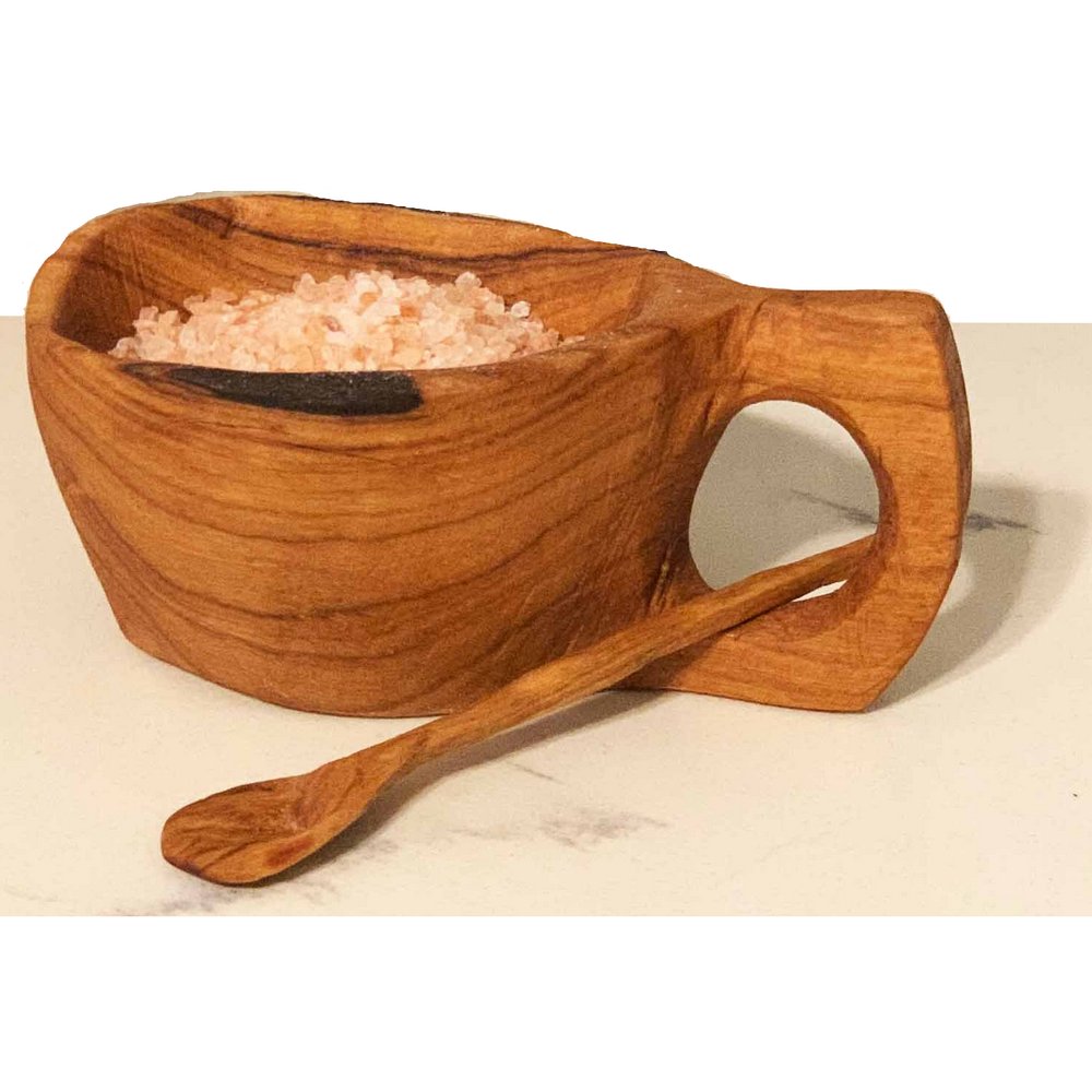 Olive Wood Salt Pot
