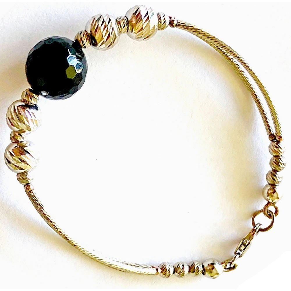 Sterling Silver Bracelet with Black Onyx