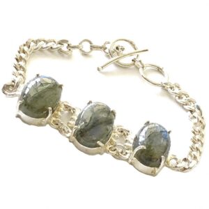 Labradorite Sterling Silver Bracelet