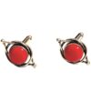 Sterling Silver Cuff links Coral