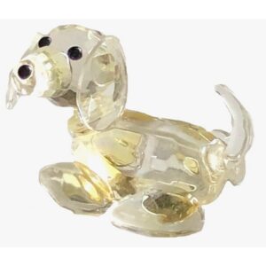 Glass Crystal Dog Figurine