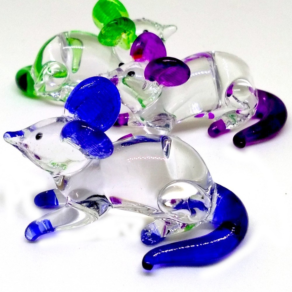 Glass Mouse - Blue