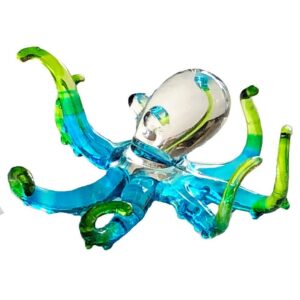 Glass Blue and Green Octopus
