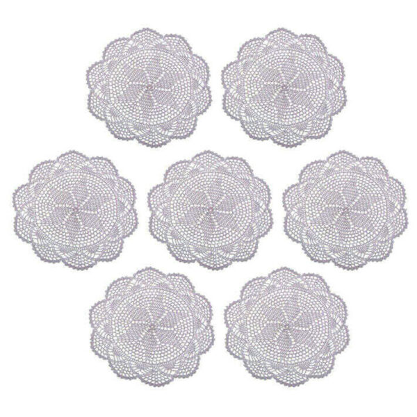 Crochet Cotton Lace Table Placemats - Flower Design