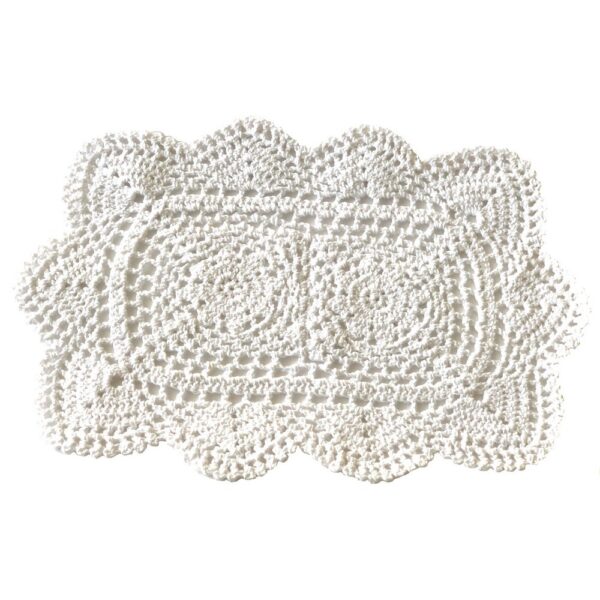 Crochet Cotton Lace Table Placemats - Rectangular