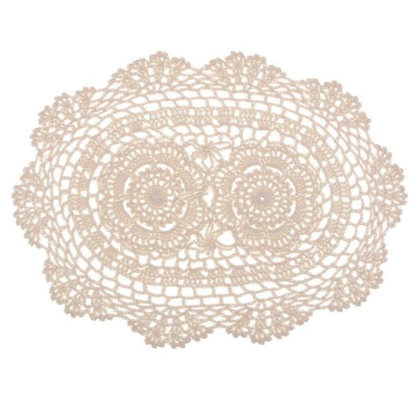 Crochet Cotton Lace Table Placemats - Oval