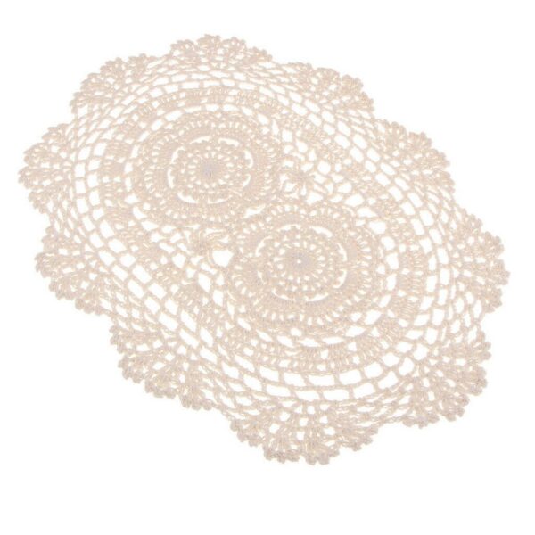 Crochet Cotton Lace Table Placemats - Oval