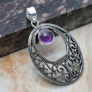 Pendant – Sterling Silver with Amethyst