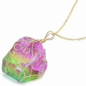 Pendant – Rock Crystal – Multicolored Quartz