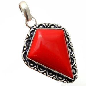 Pendant – Sterling Silver with Coral