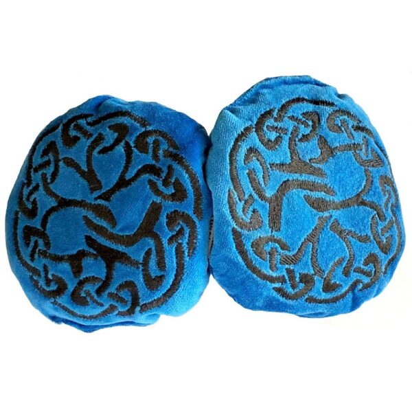 Blue Velvet Cushion With Embroidery Tree Of Life