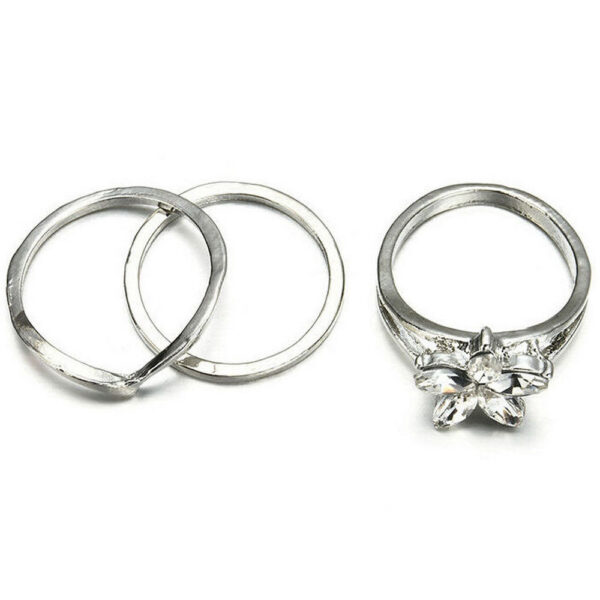 Silver Color Set of 3 Toe Rings
