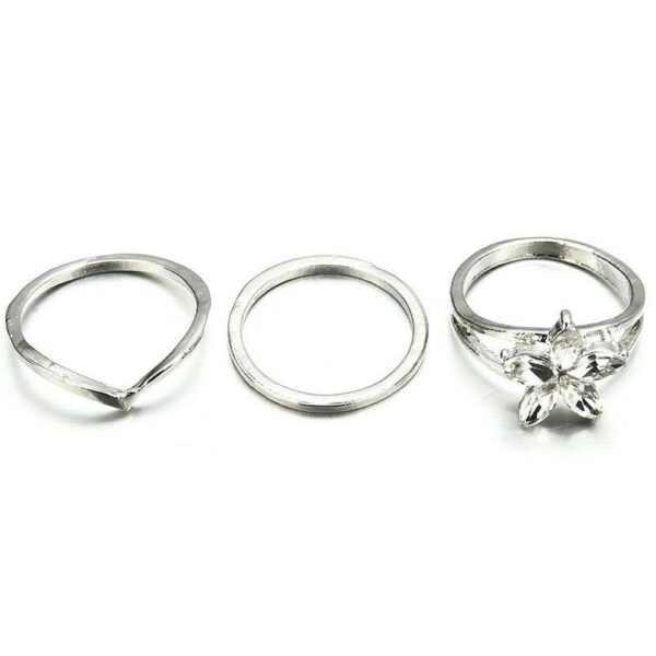 Silver Color Set of 3 Toe Rings