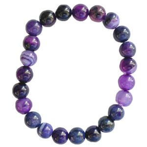 Stone Beads Bracelet – Purple Agate
