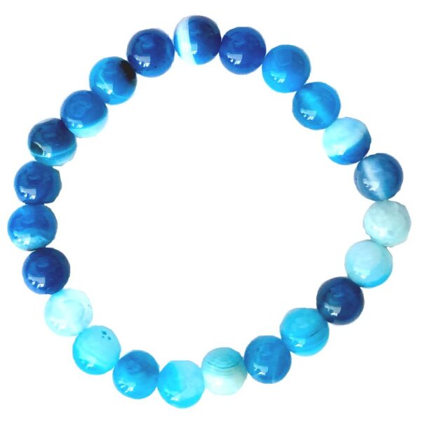 Stone Beads Bracelet - Blue Agate