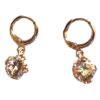 Gold Plated Earrings - Rose Stones