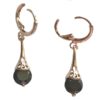 Gold Plated Earrings - Black Onyx