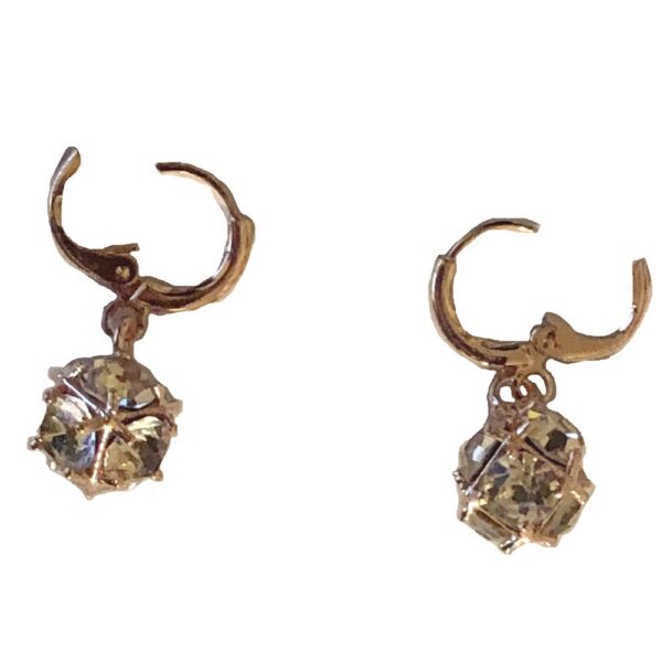 Gold Plated Earrings - Clear Stones