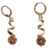 Gold Plated Earrings - Citrine Stones