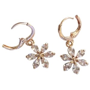 Gold Plated Earrings – Clear Cubic Zirconia