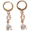 Gold Plated Earrings - Clear Cubic Zirconia