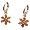 Gold Plated Earrings - Citrine Stones