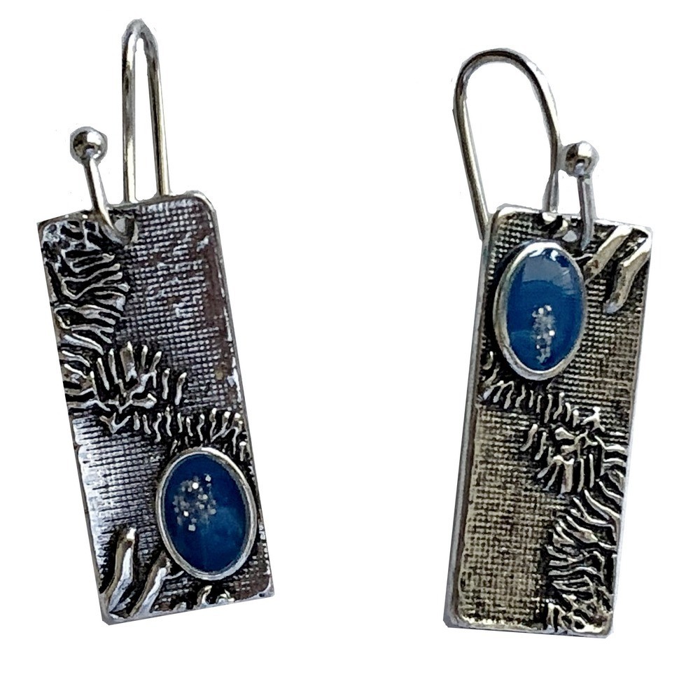 Sterling Silver Earrings - Sodalite Stones
