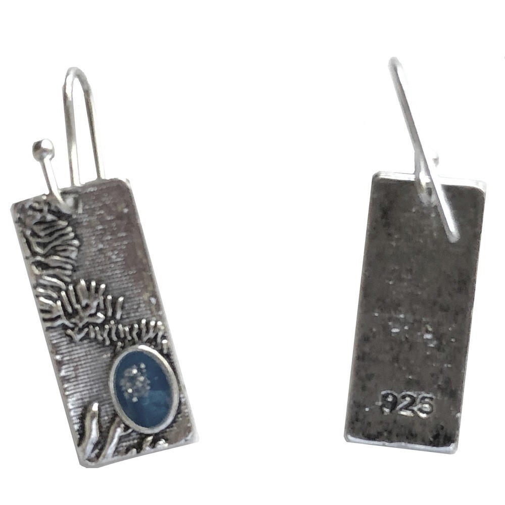 Sterling Silver Earrings - Sodalite Stones