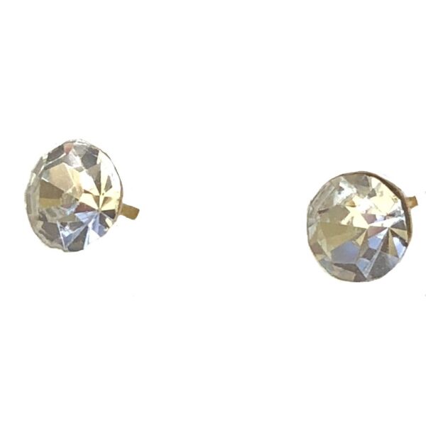 Small Rhinestone Gold Plated Stud Earrings
