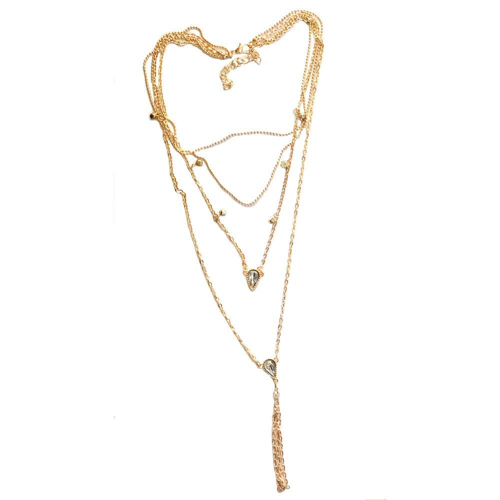 Necklace - Golden Color 4 Layers