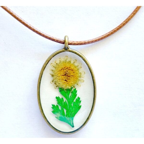 Pendant - Glass with Real Flowers