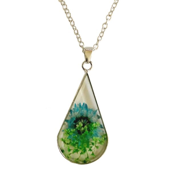 Pendant - Glass with Real Flowers