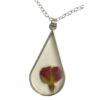 Pendant - Glass with Real Flowers