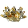 Crystal Lotus Yellow Flower Candle Holder
